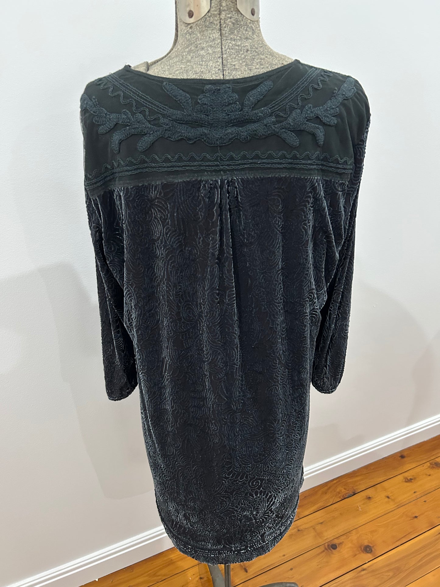 Blue illusion dress Size L